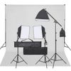 Kit De Estudio Fotográfico Con Set De Luces Y Fondo Vidaxl