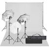 Kit De Estudio Fotográfico Con Set De Luces Y Fondo Vidaxl