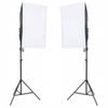 Kit De Estudio Fotográfico Con Set De Luces Y Fondo Vidaxl