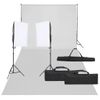 Kit De Estudio Fotográfico Con Set De Luces Y Fondo Vidaxl