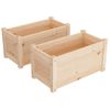 Jardineras 2 Uds Madera Maciza De Pino 60x31x31 Cm Vidaxl