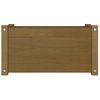 Jardinera De Madera Maciza De Pino Marrón Miel 60x31x31 Cm Vidaxl