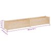 Jardinera De Madera Maciza De Pino 200x31x31 Cm Vidaxl