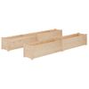 Jardineras 2 Uds Madera Maciza De Pino 200x31x31 Cm Vidaxl