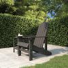 Silla De Jardã­n Adirondack Hdpe Gris Antracita Vidaxl