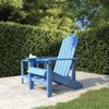 Silla De Jardã­n Adirondack Hdpe Azul Agua Vidaxl