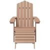 Silla De Jardã­n Adirondack Con Reposapiã©s Hdpe Marrã³n Vidaxl