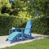 Silla De Jardã­n Adirondack Con Reposapiã©s Hdpe Azul Aguamarina Vidaxl