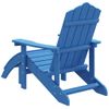 Silla De Jardã­n Adirondack Con Reposapiã©s Hdpe Azul Aguamarina Vidaxl