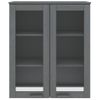 Aparador Superior Hamar Pino Macizo Gris Oscuro 85x35x100 Cm Vidaxl