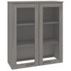 Aparador Superior Hamar Pino Macizo Gris Claro 85x35x100 Cm Vidaxl