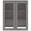 Aparador Superior Hamar Pino Macizo Gris Claro 85x35x100 Cm Vidaxl