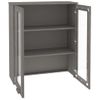 Aparador Superior Hamar Pino Macizo Gris Claro 85x35x100 Cm Vidaxl