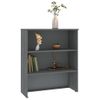 Aparador Superior Hamar Pino Macizo Gris Oscuro 85x35x100 Cm Vidaxl