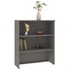 Aparador Superior Hamar Pino Macizo Gris Claro 85x35x100 Cm Vidaxl