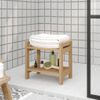 Mesa Auxiliar De Baño Madera Maciza De Teca 45x30x45 Cm Vidaxl