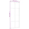 Puerta Corredera Vidrio Esg Y Aluminio Negro 76x205 Cm Vidaxl