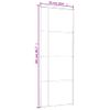 Puerta Corredera Esg Vidrio Y Aluminio Negra 76x205 Cm Vidaxl