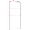 Puerta Corredera Esg Vidrio Y Aluminio Negra 90x205 Cm Vidaxl