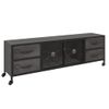 Mueble De Tv De Hierro Plateado 110x30x40 Cm Vidaxl