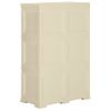 Armario De Plástico Diseño Madera Blanco Angora 79x43x125 Cm Vidaxl