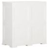 Armario De Plástico Diseño Madera Blanco Angora 79x43x85,5 Cm Vidaxl