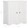 Armario De Plástico Diseño Madera Blanco Angora 79x43x85,5 Cm Vidaxl