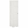 Armario De Plástico Diseño Madera Blanco Angora 40x43x164 Cm Vidaxl