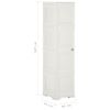 Armario De Plástico Diseño Madera Blanco Angora 40x43x164 Cm Vidaxl