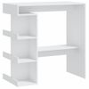 Mesa Bar Estante Almacenaje Aglomerado Blanco 100x50x101,5 Cm Vidaxl