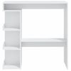 Mesa Bar Estante Almacenaje Aglomerado Blanco 100x50x101,5 Cm Vidaxl