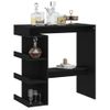 Mesa Bar Estante Almacenaje Aglomerado Negro 100x50x101,5 Cm Vidaxl