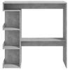 Mesa Bar Estante Almacenaje Aglomerado Gris 100x50x101,5 Cm Vidaxl