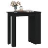 Mesa Alta Cocina Con Estante Aglomerado Negro 102x50x103,5 Cm Vidaxl