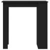 Mesa Alta Cocina Con Estante Aglomerado Negro 102x50x103,5 Cm Vidaxl