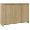 Aparador De Madera Contrachapada Roble Sonoma 102x33x75 Cm Vidaxl