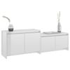 Mueble De Tv Aglomerado Blanco Brillante 146,5x35x50 Cm