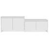 Mueble De Tv Aglomerado Blanco Brillante 146,5x35x50 Cm