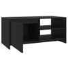 Mesa De Centro Madera Contrachapada Negro 102x50x45 Cm Vidaxl