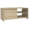 Mesa De Centro Madera Contrachapada Roble Sonoma 102x50x45 Cm Vidaxl