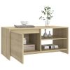 Mesa De Centro Madera Contrachapada Roble Sonoma 102x50x45 Cm Vidaxl