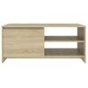 Mesa De Centro Madera Contrachapada Roble Sonoma 102x50x45 Cm Vidaxl