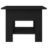 Mesa De Centro De Aglomerado Negro 55x55x42 Cm Vidaxl