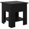 Mesa De Centro Negro Madera Contrachapada 40x40x42 Cm