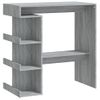 Mesa Bar Estante Almacenaje Gris Sonoma 100x50x101,5 Cm Vidaxl