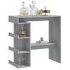 Mesa Bar Estante Almacenaje Gris Sonoma 100x50x101,5 Cm Vidaxl