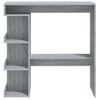 Mesa Bar Estante Almacenaje Gris Sonoma 100x50x101,5 Cm Vidaxl