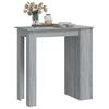 Mesa Alta Con Estante Contrachapada Gris Sonoma 102x50x103,5 Cm Vidaxl