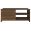 Mesa De Centro Madera Contrachapada Roble Marrón 102x50x45 Cm Vidaxl