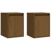 Armario De Pared 2 Uds Madera De Pino Marrón Miel 30x30x40 Cm Vidaxl